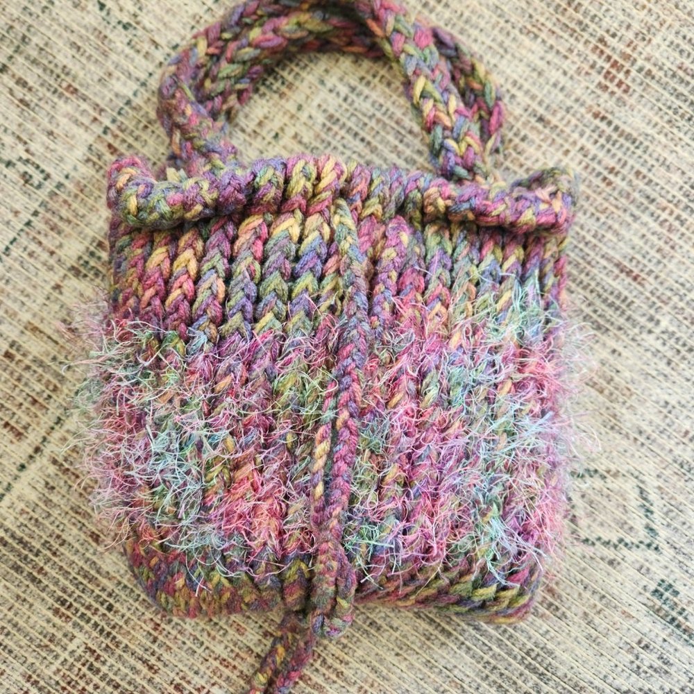 Handbag Purple Multi Hobo Style